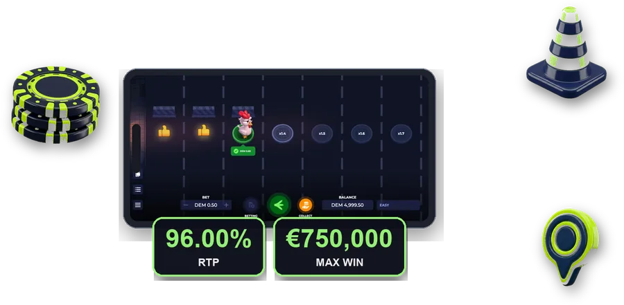 Uncrossable Rush on screen with the key figures of this section